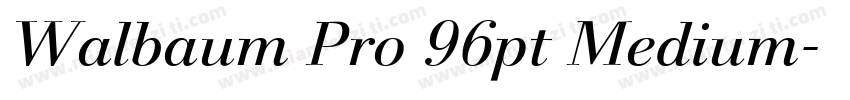Walbaum Pro 96pt Medium字体转换
